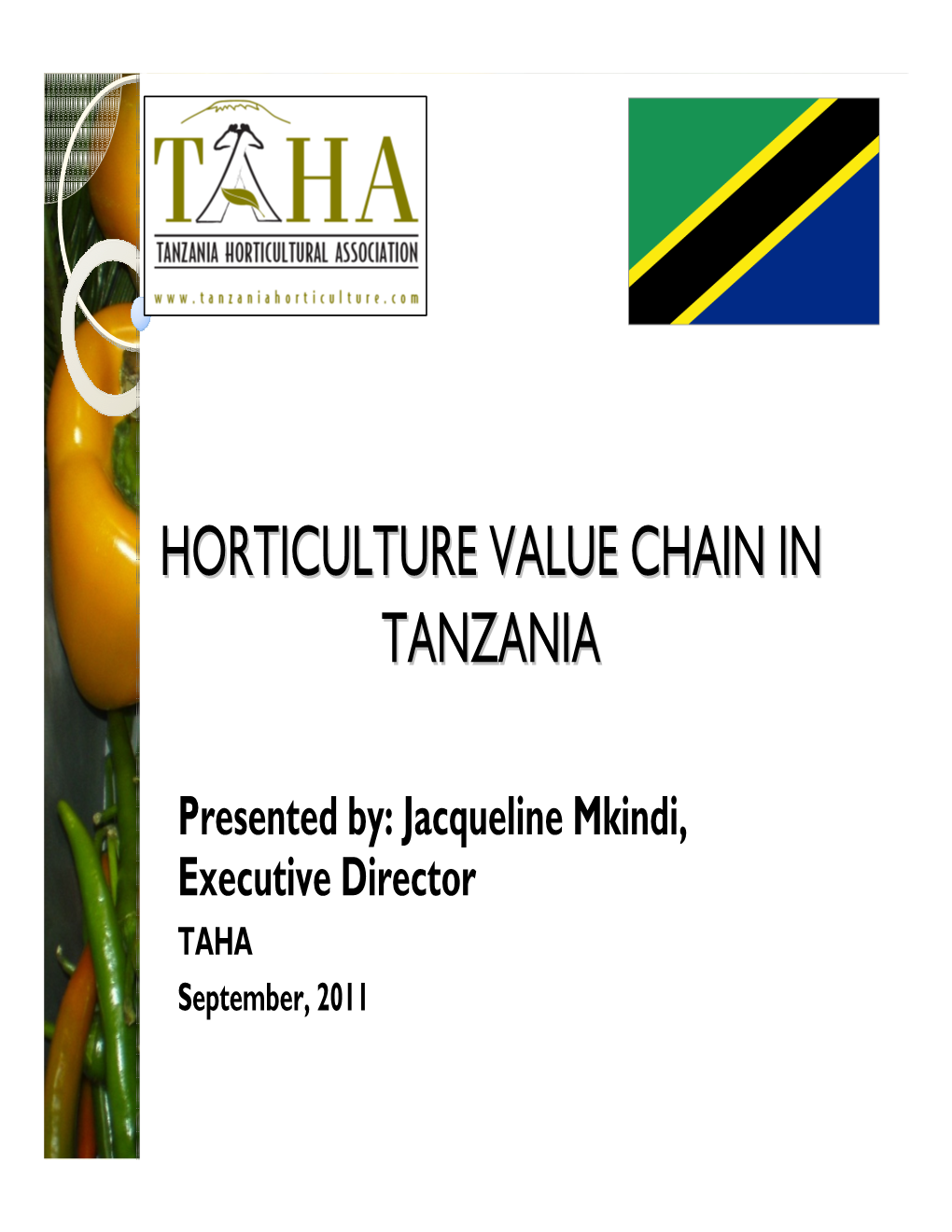 Horticulture Value Chain in Tanzania (TAHA)