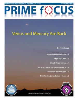 Venus and Mercury Are Back