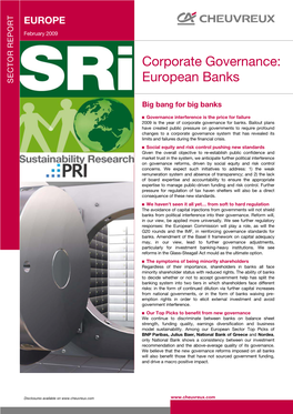 Corporate Governance: European Banks