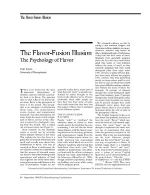 The Flavor-Fusion Illusion