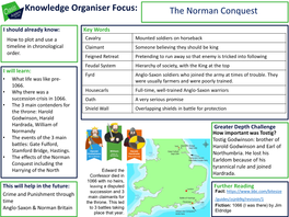 Knowledge Organiser Focus: the Norman Conquest