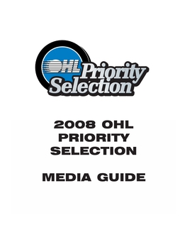 2008 Ohl Priority Selection Media Guide