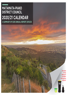 2020/21 Calendar a Summary of Our Annual Report 2019/20