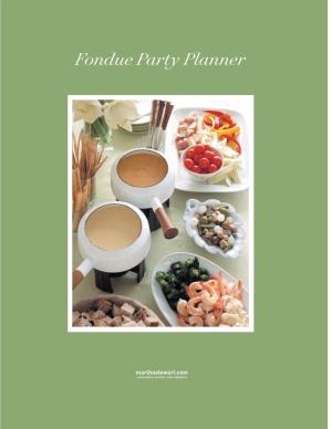 Fondue Party Planner