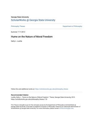 Hume on the Nature of Moral Freedom