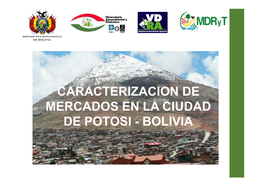Caracterizacion De Mercados En La Ciudad De Potosi - Bolivia Datos Generales