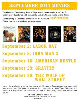 September 2014 Movies