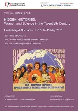 HIDDEN HISTORIES: Women and Science in the Twentieth Century