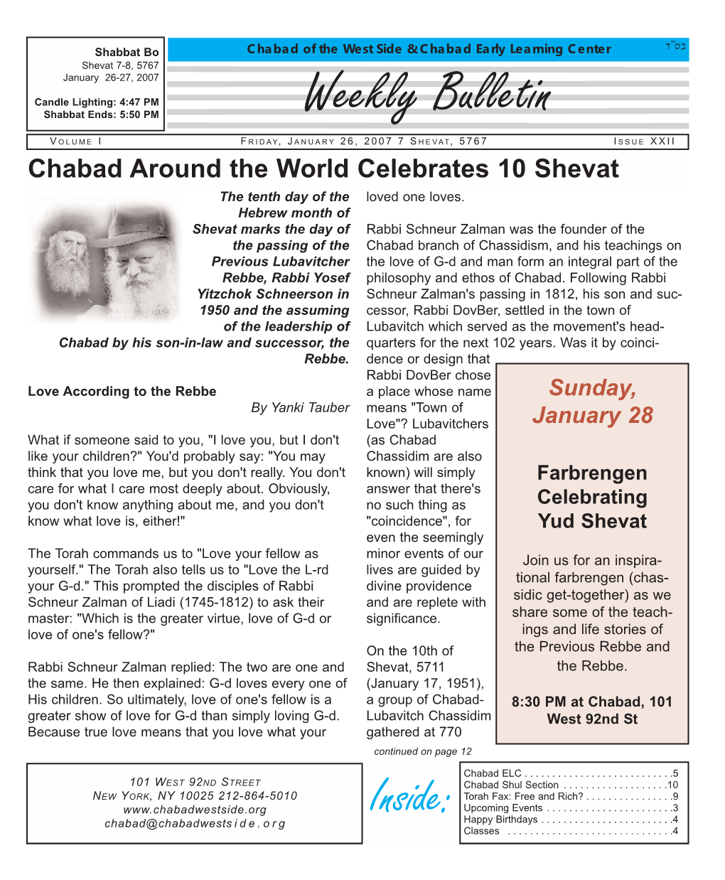 Weekly Bulletin Single Pages.Qxd