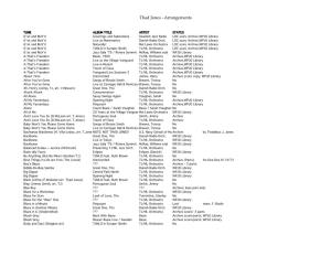 Thad Jones Arrangements List Copy