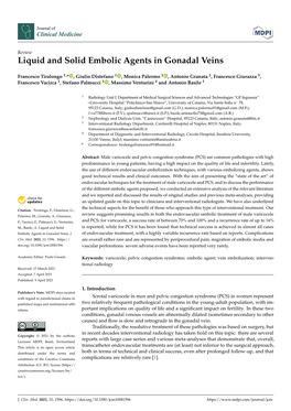 Liquid and Solid Embolic Agents in Gonadal Veins