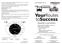 Tosuccess Quality Is Priceless Priestley College Is Committed to Ensuring Your Route to Success Is a Smooth One