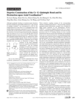 Stepwise Construction of the Crcr Quintuple Bond and Its Destruction