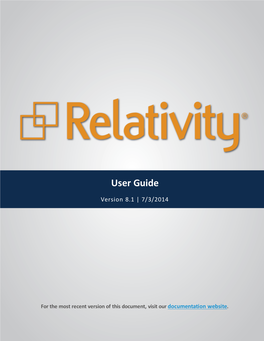 Relativity Admin Guide