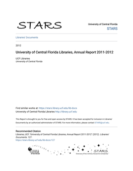 University of Central Florida Libraries, Annual Report 2011-2012