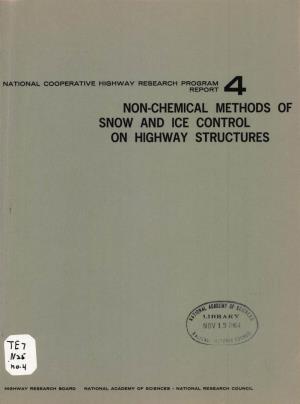 Non-Chemical Methods of Snow and Ice Control on Highway Structures
