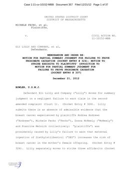 Case 1:11-Cv-10152-MBB Document 357 Filed 12/21/12 Page 1 of 37