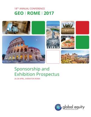 GEO I ROME I 2017 Sponsorship and Exhibition Prospectus