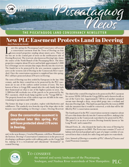 New PLC Easement Protects Land in Deering