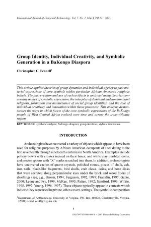 Group Identity, Individual Creativity, and Symbolic Generation in a Bakongo Diaspora