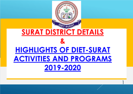 Highlights of DIET-SURAT Activities & Programs 2019-2020 & District