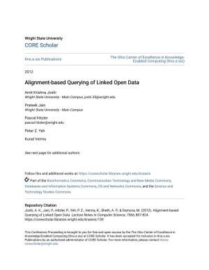 Alignment-Based Querying of Linked Open Data