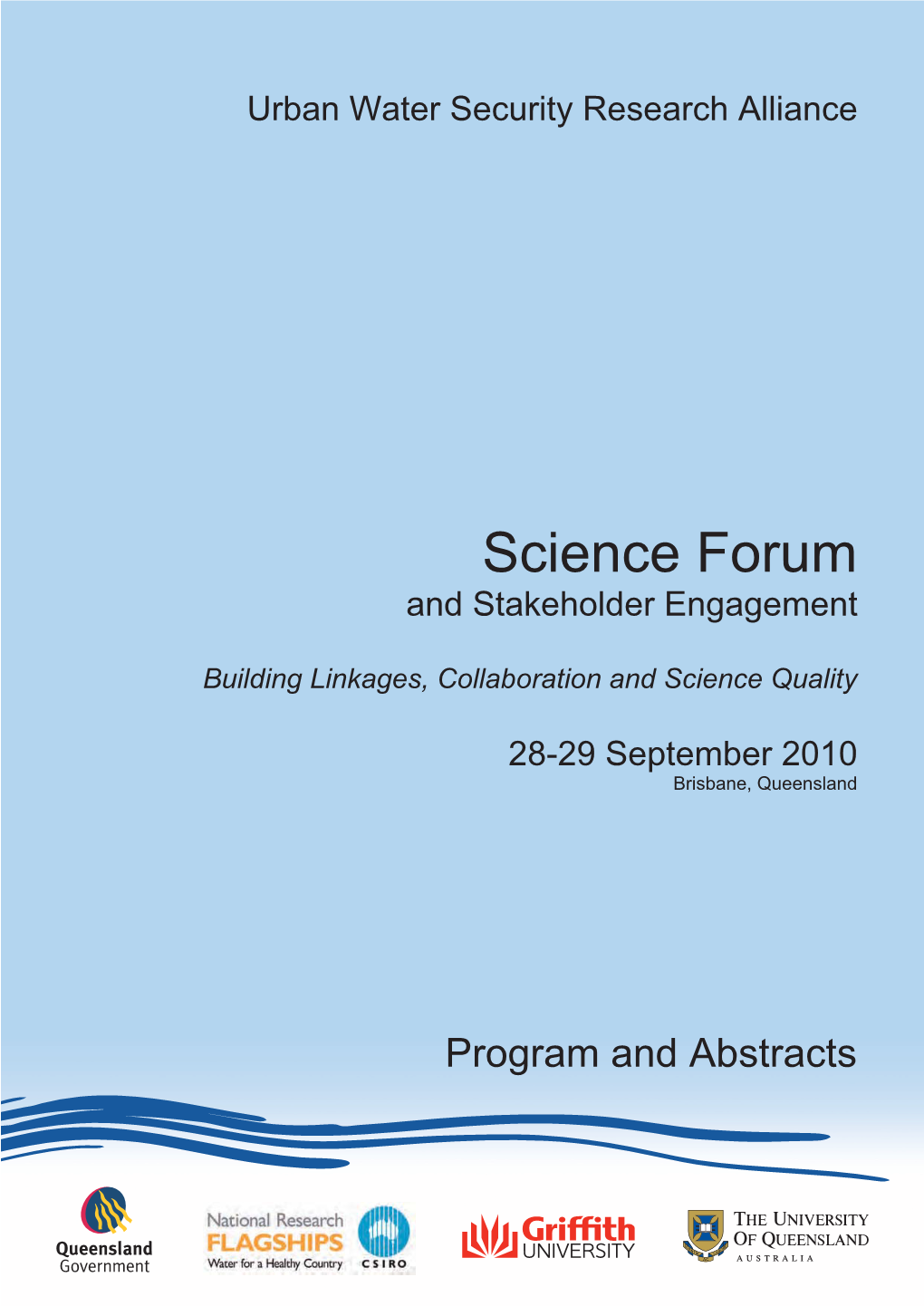 Science Forum and Stakeholder Engagement Booklet