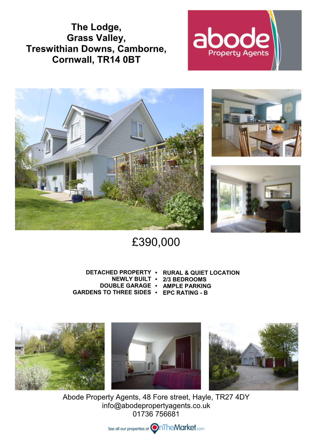 The Lodge, Grass Valley, Treswithian Downs, Camborne, Cornwall, TR14 0BT