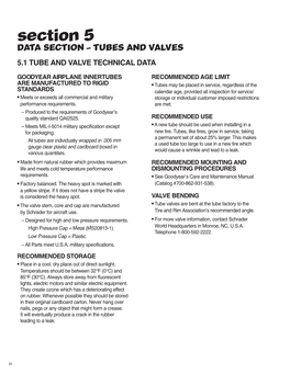 Tubes and Valves 5.1 Tube and Valve Technical Data