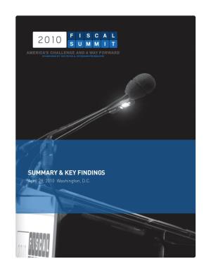 2010 Summary and Key Findings
