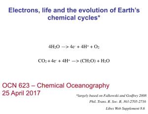 Electrons, Life and the Evolution of Earth's Chemical