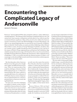 Encountering the Complicated Legacy of Andersonville James A