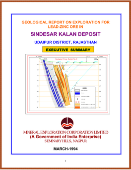 Sindesar Kalan Deposit Udaipur District, Rajasthan
