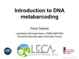 Introduction to DNA Metabarcoding