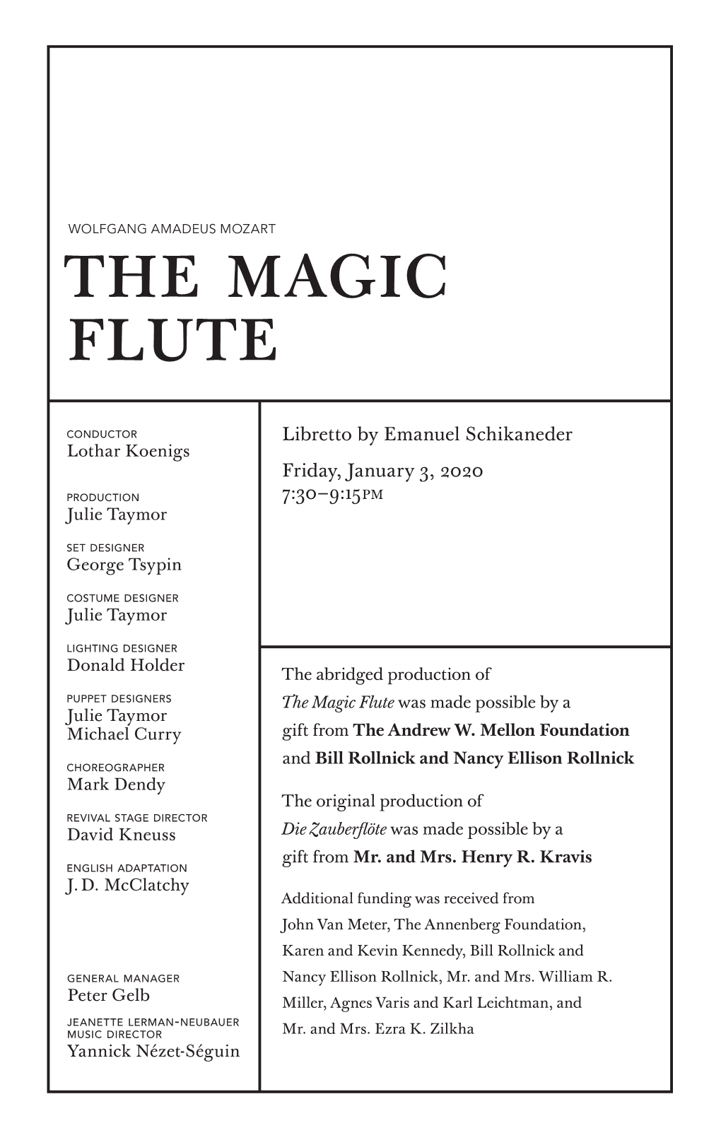 The Magic Flute