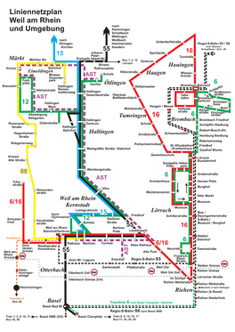 Liniennetzplan Stadtverkehr Weil Am Rhein 2020