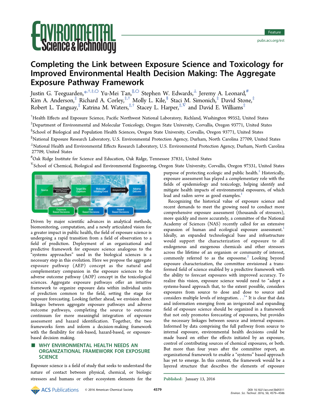 Completing the Link Between Exposure Science and Toxicology for Improved Environmental Health Decision Making