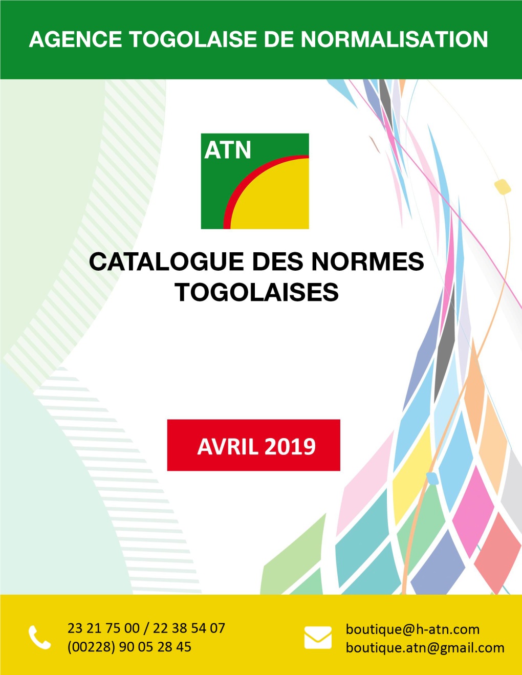 Catalogue Des Normes Togolaises Avril 2019.Pdf