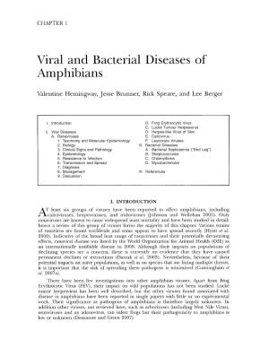 Viral and Bacterial Diseases of Amphibians
