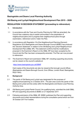 Basingstoke and Deane Local Planning Authority Old Basing And