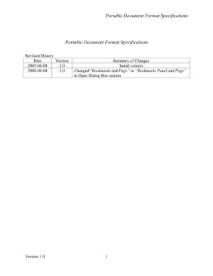 Portable Document Format Specifications
