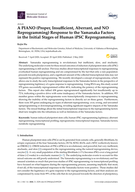 (Proper, Insufficient, Aberrant, and NO Reprogramming) Response to the Yamanaka Factors in the Initial Stages of Human I
