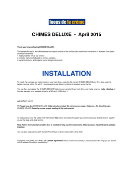 USER GUIDE Chimes Deluxe