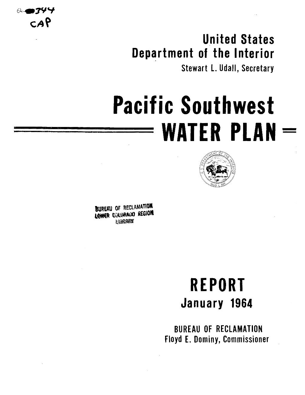 Pacific Southwest Water Plan