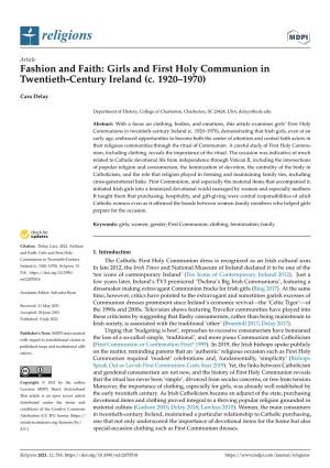 Girls and First Holy Communion in Twentieth-Century Ireland (C