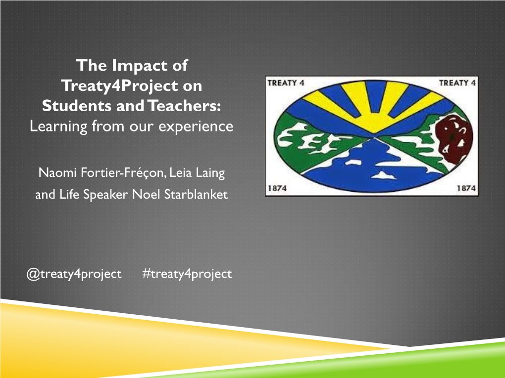 The Impact of Treaty4project on Students and Teachers: Learning from Our Experience