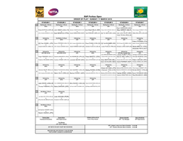BNP Paribas Open ORDER of PLAY - SUNDAY, 11 MARCH 2018