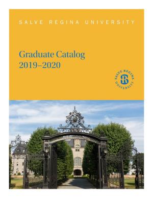 Graduate Catalog 2019–2020