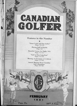 Canadian Golfer, February, 1931