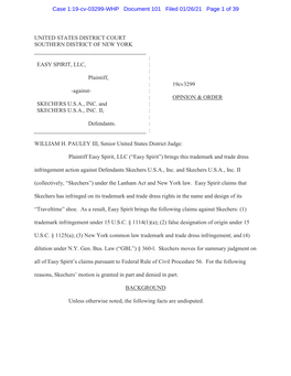 Case 1:19-Cv-03299-WHP Document 101 Filed 01/26/21 Page 1 of 39